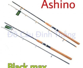 Cần câu Ashino Black Max cán gỗ tùy chọn size 2m1 2m4 2m7 3m0 hàng carbon