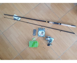 Bộ cần câu lure Daiwa CrossFire 2m1 máy Daiwa Strikeforce